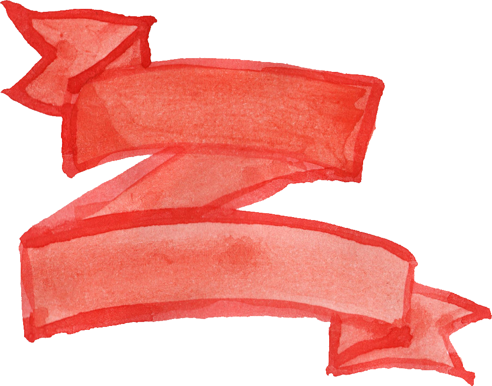 Banner Ribbon Png - Water Color Ribbon Png (1000x784), Png Download