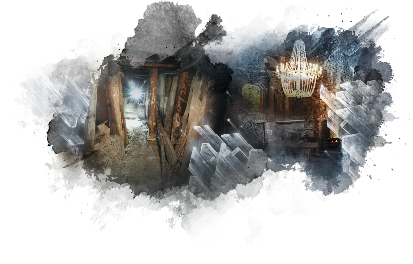 Rules For Visitors - Wieliczka Salt Mine Drawing (1346x861), Png Download