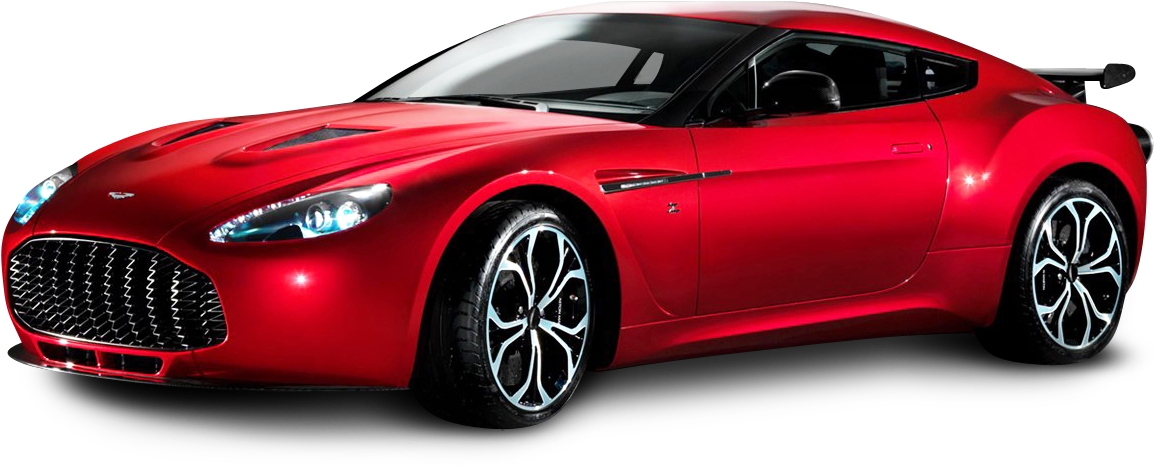 Aston Martin V12 Zagato Red Sports Car Png Image - Aston Martin V12 Zagato Png (1224x551), Png Download