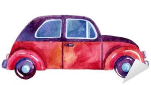 Watercolor Car, Hand Painted Illustration - Watercolor Painting (400x400), Png Download