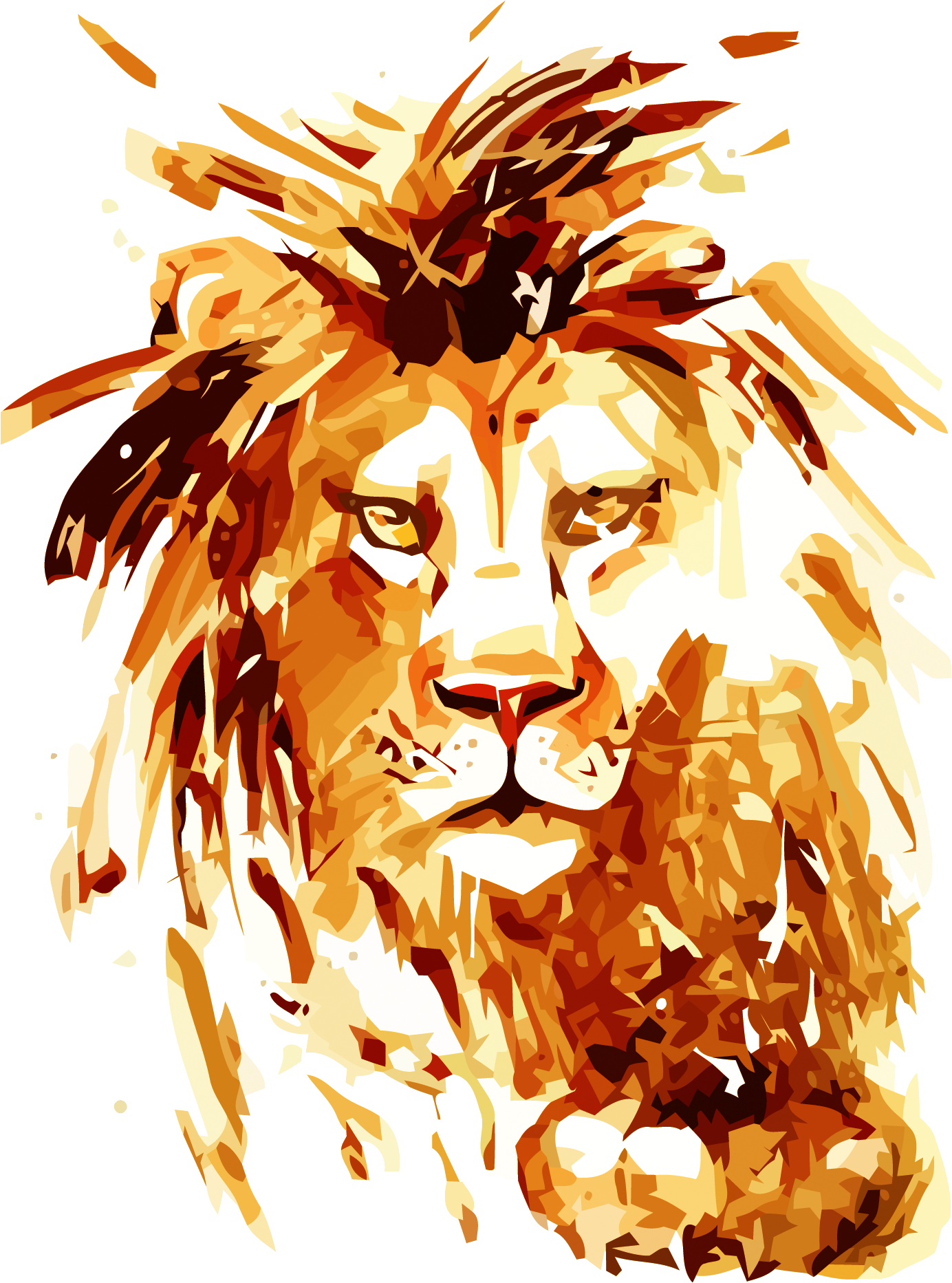 The Lion - Lion Head Lion Vector Png (1500x1969), Png Download