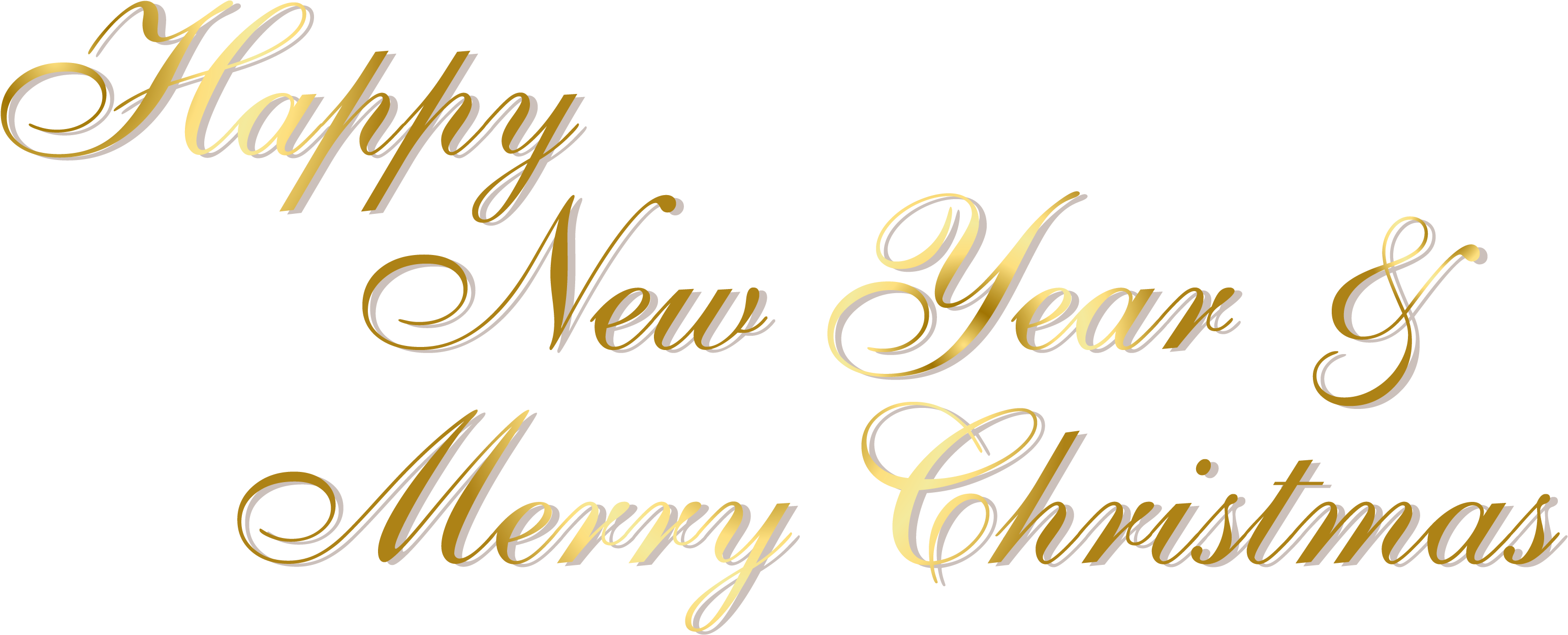 Merry Christmas And Happy New Year Text With Picture - Christmas (3189x1333), Png Download
