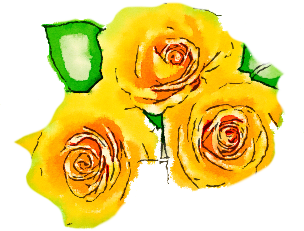 Free Yellow Flowers Png Usefreely Watercolor By Anjelakbm - Watercolor Yellow Flowers Png (1024x768), Png Download