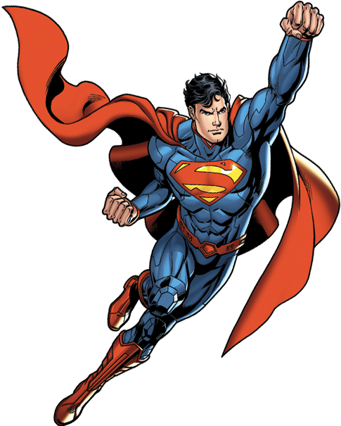 Superman Batman Superhero Movie Drawing - Comic Book Superman Flying (558x604), Png Download