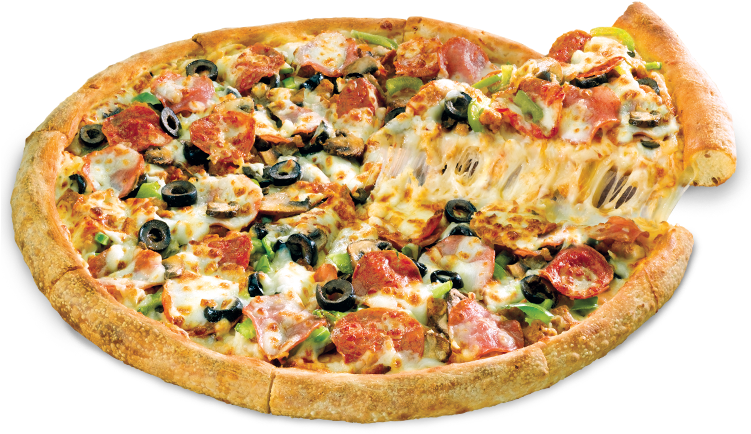 Pizza - Pizza With 3 Toppings (750x441), Png Download