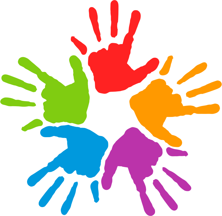 Paint - Colorful Hands Clip Art (746x726), Png Download