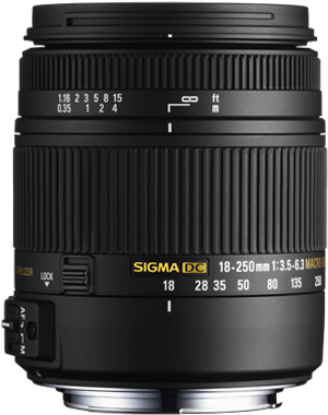 18 250mm F3 - Sigma 18 250mm Nikon (380x420), Png Download