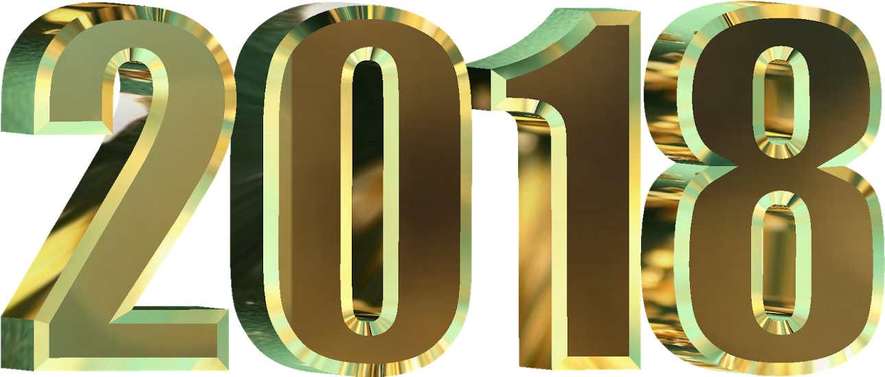 2018 Happy New Year Png Image - 2018 Transparent Background Png (1600x914), Png Download