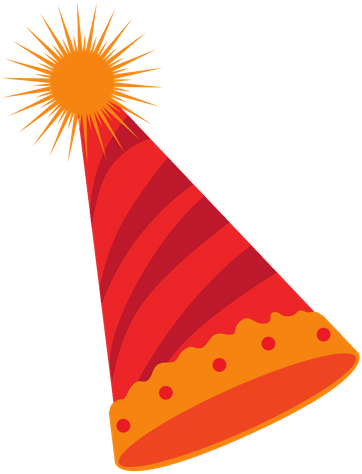 Birthday Hat - 0shares - Orange Birthday Hat (500x500), Png Download