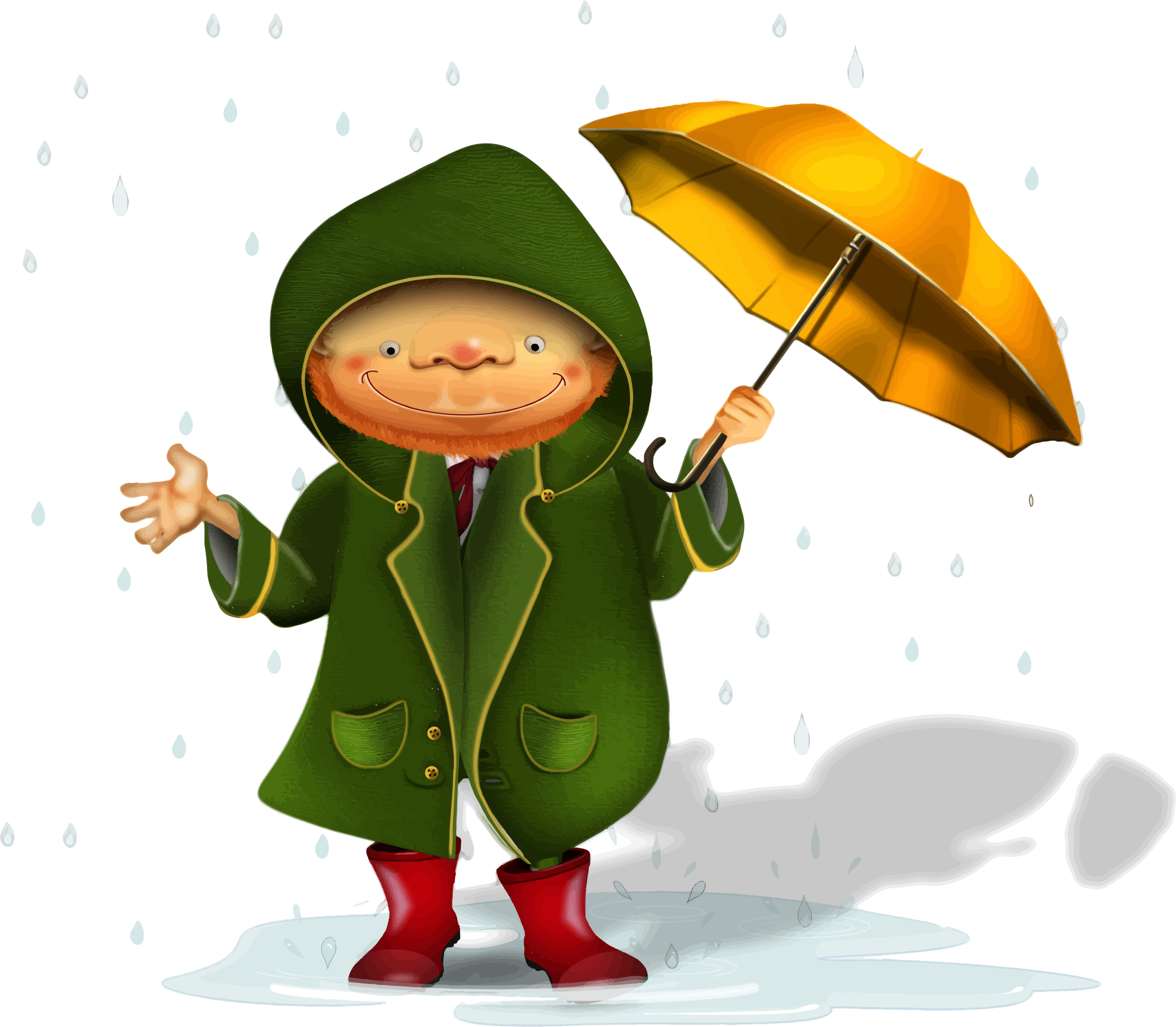 This Free Icons Png Design Of Man In Rain (2238x1954), Png Download