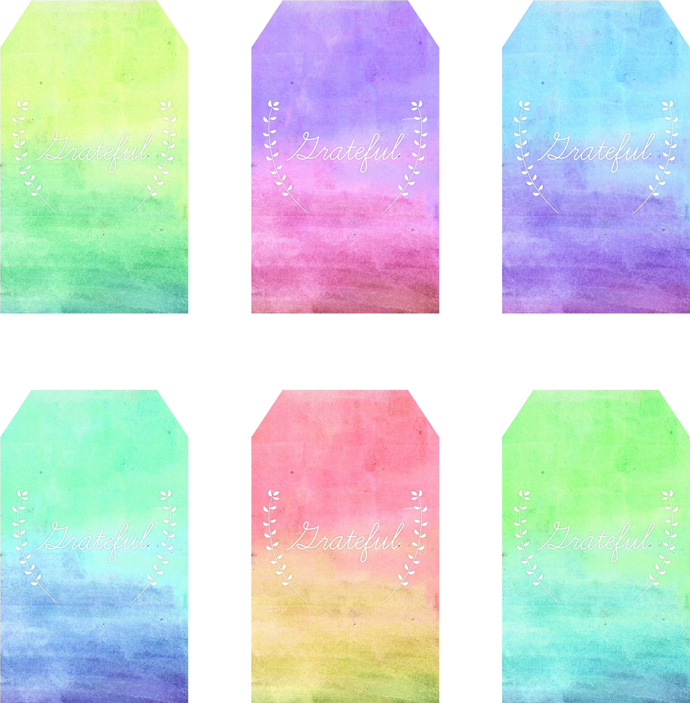 Watercolor Labels Png Image Free Stock - Thank You Tags Png (2400x3000), Png Download