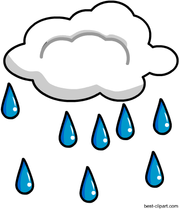 Free Cloud And Rain Clipart Png Image - Clip Art Black And White Cloud (450x450), Png Download