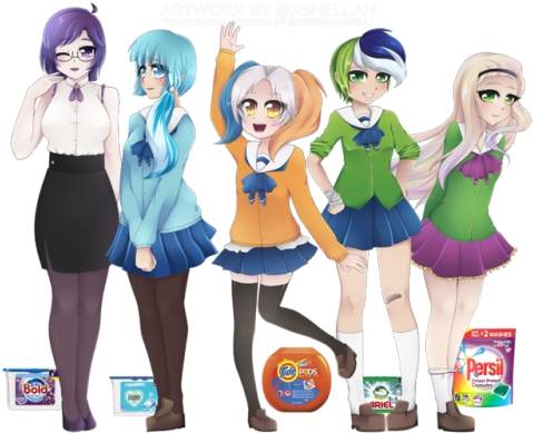 Anime Tide Pod Chan (500x408), Png Download