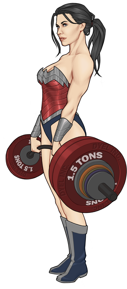 • Comic Comics Wonder Woman Pinup Comic Book Dc Comics - Sexy Wonder Woman Muscle (500x1046), Png Download