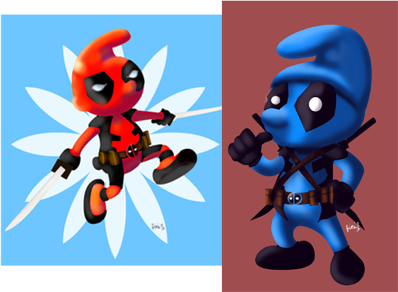 Speed Drawing Deadpool - Drawing (600x600), Png Download