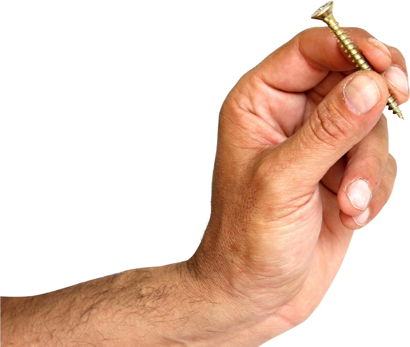 Download Screw In Hand Png Image - Screw Hand (500x402), Png Download