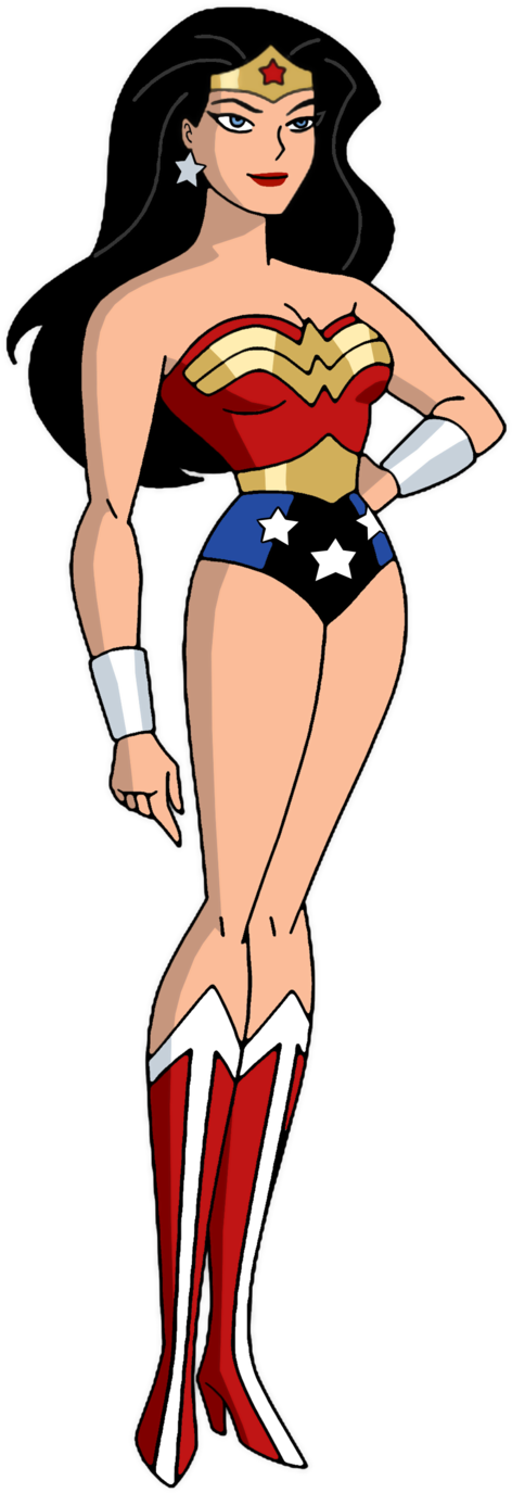 Wonder Woman - Wonder Woman Justice League Dcau (566x1411), Png Download