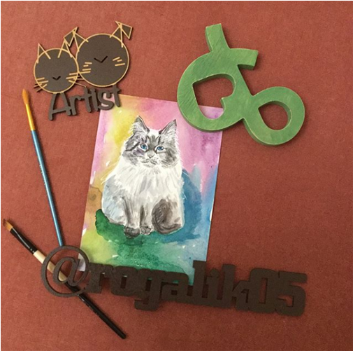 A Lovely Watercolor Painting Made By Olga - Himalayan (653x500), Png Download