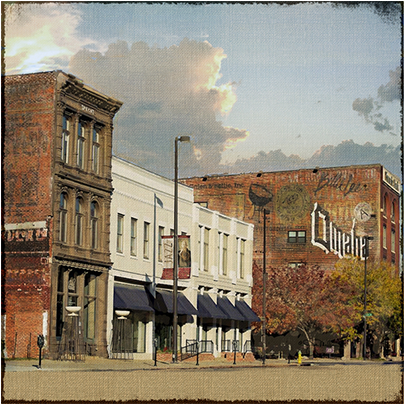 “omaha Historic Street” Canvas - Painting (600x600), Png Download