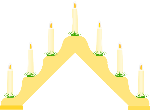 Candlestick, Candle, Christmas, Lights - Candle (640x468), Png Download
