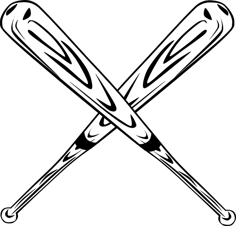 People Sports Silhouette Baseball Player - Baseball Bat Clipart (754x720), Png Download