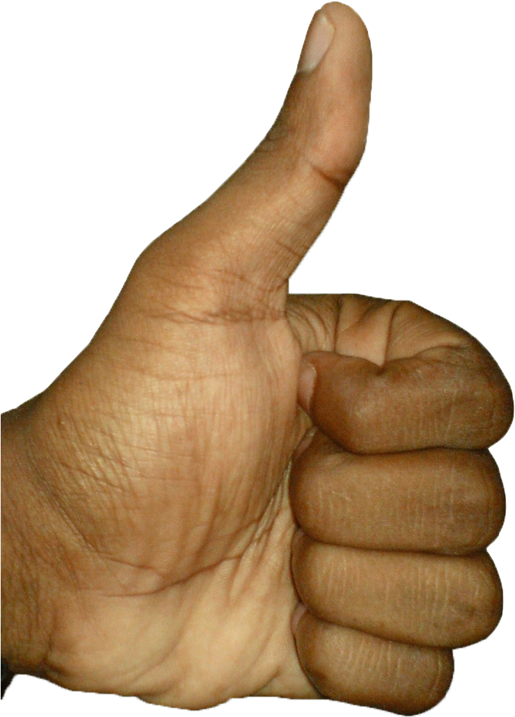 The Thumbs-up Position Transparent - Thailand Body Language Gestures (758x1078), Png Download