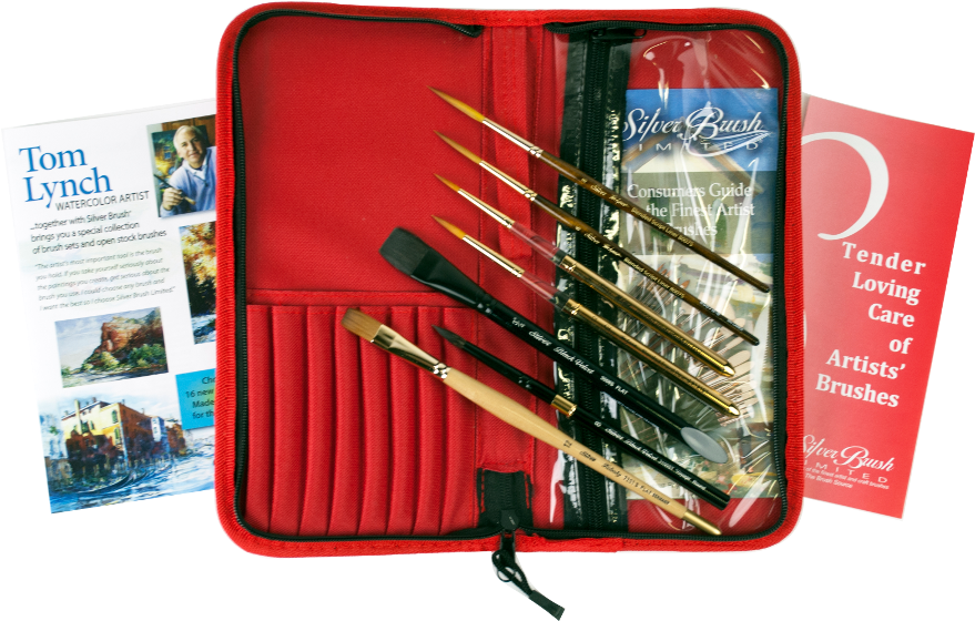 Silver Brush Tom Lynch Plein, Short Handle Plein Air - Silver Brush Tom Lynch Plein Air Travel 8 Piece Set (1000x687), Png Download