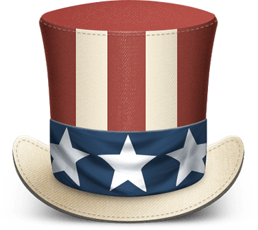 Uncle Sam Hat Transparent (376x335), Png Download