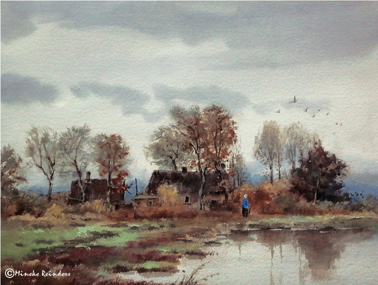 In The Autumn Of Our Lives In De Herfst Van Ons Leven - Painting (800x800), Png Download