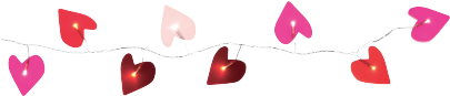 Heart String Lights - Garland (449x500), Png Download