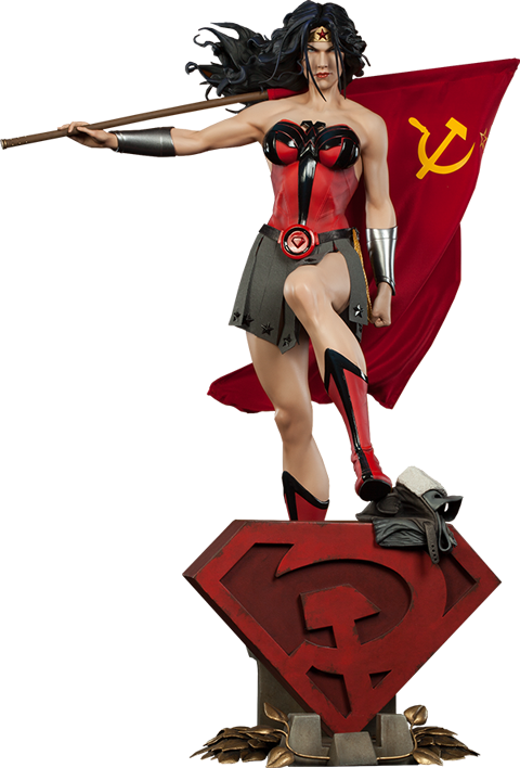 Dc Comics Premium Format™ Figure Wonder Woman - Sideshow Red Son Wonder Woman (480x708), Png Download