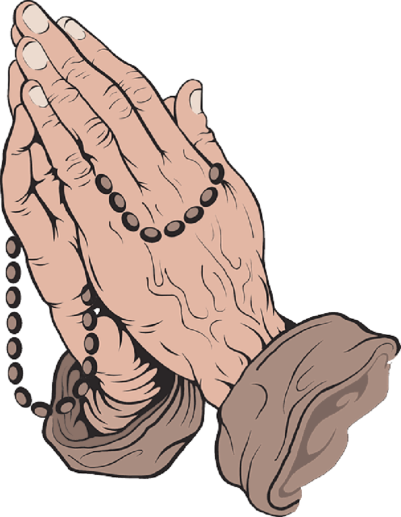 Silhouette - Pray Hand Vector Png (800x1030), Png Download