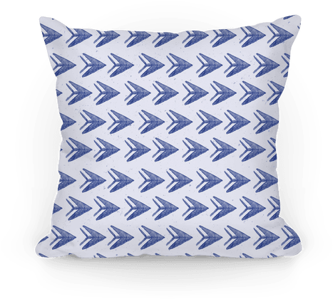 Navy Watercolor Arrow Pattern Pillow - Claesen‘s Girls Night Dress Long Sleeves Nightie (484x484), Png Download