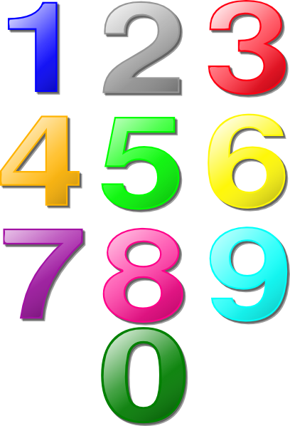1 To 10 Numbers Png Photo - Numbers Clip Art (408x598), Png Download