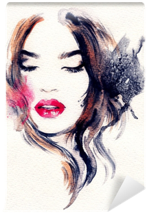 Abstract Woman Face - Art Print: Ismagilova's Abstract Watercolor .woman (400x400), Png Download