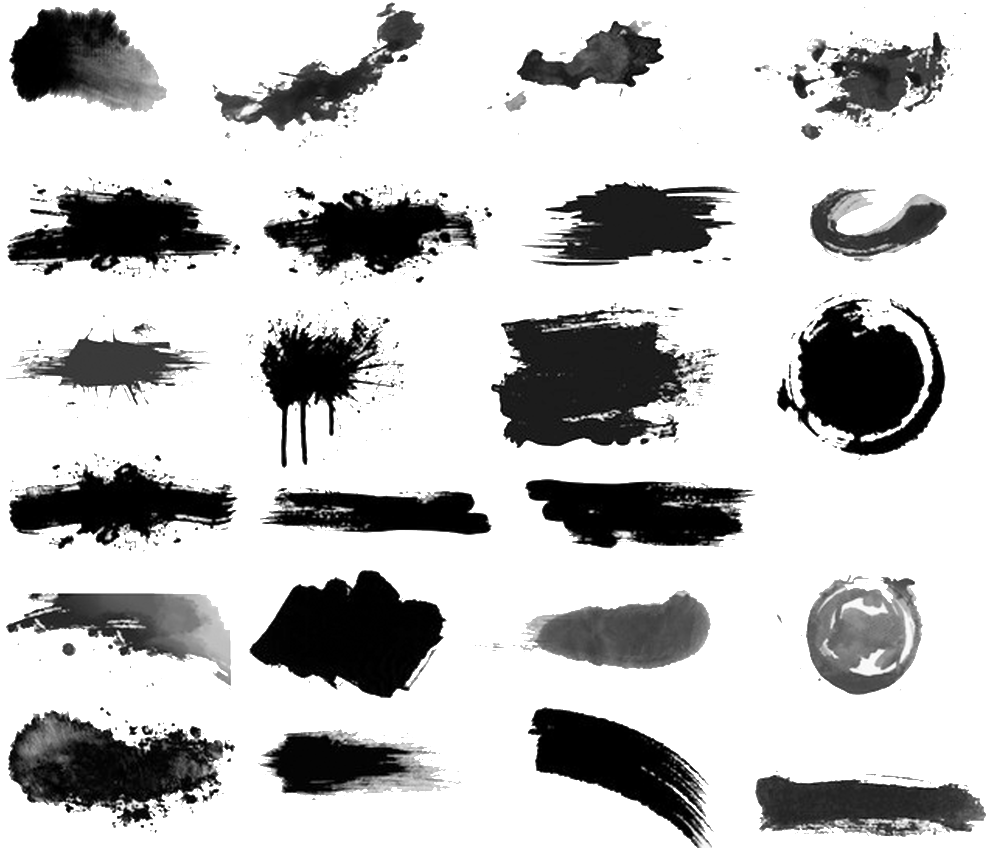 水墨 刷 筆 Png (1024x1356), Png Download