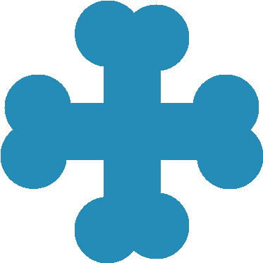 Plus Sign With Bones - Cross (419x419), Png Download