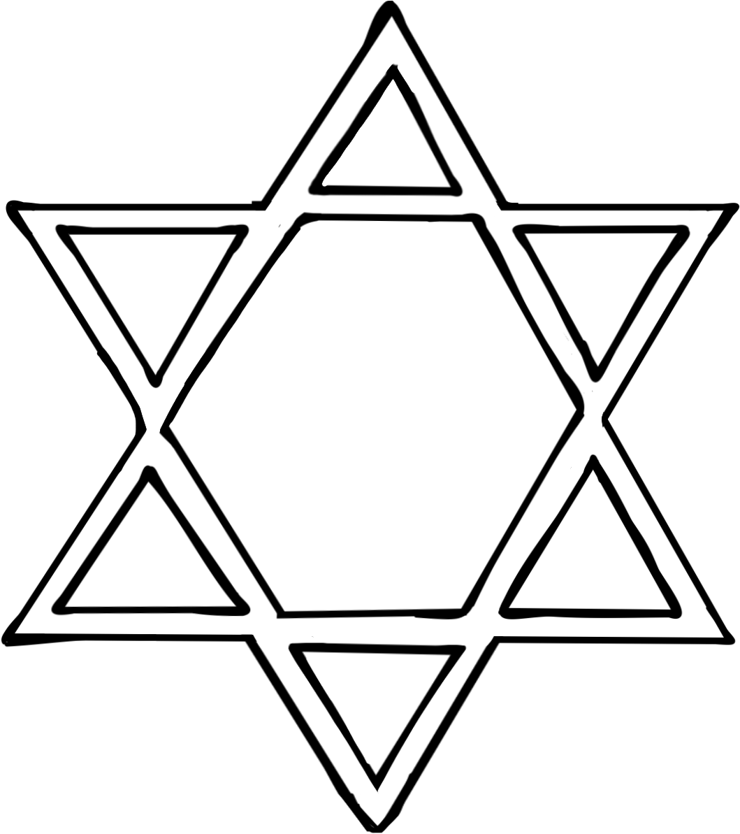 Bw Star Clip Art Png Free Download - Transparent Star Of David (1165x1228), Png Download