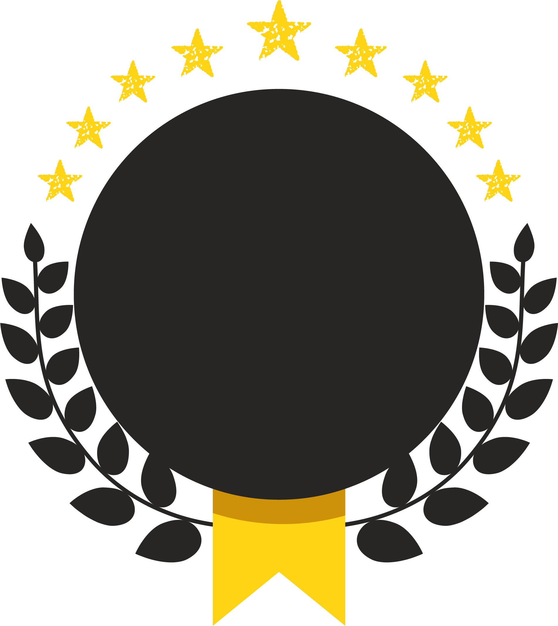 Symbol Icon Hand Painted Black Circle Transprent - Clip Art (1901x2131), Png Download