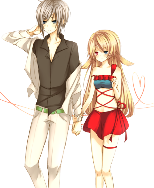 Anime Love Couple Png Picture - Most Cutest Anime Couple (500x609), Png Download