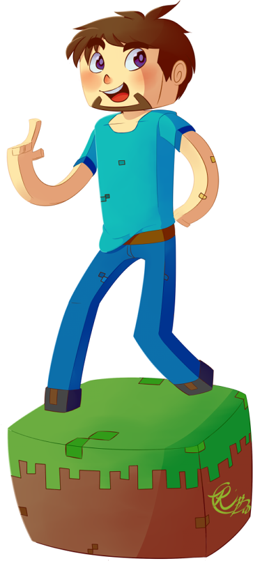Minecraft Steve By Riboo On Deviantart (363x805), Png Download