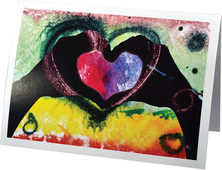 Greeting Card Showing Hands In The Shape Of A Heart - Picture Frame (800x800), Png Download