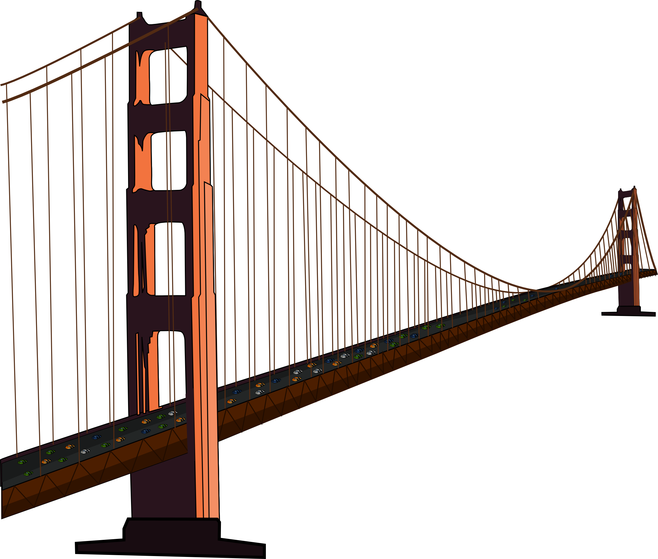 Free Brooklyn Bridge Png Transparent Image - Golden Gate Bridge (1024x871), Png Download