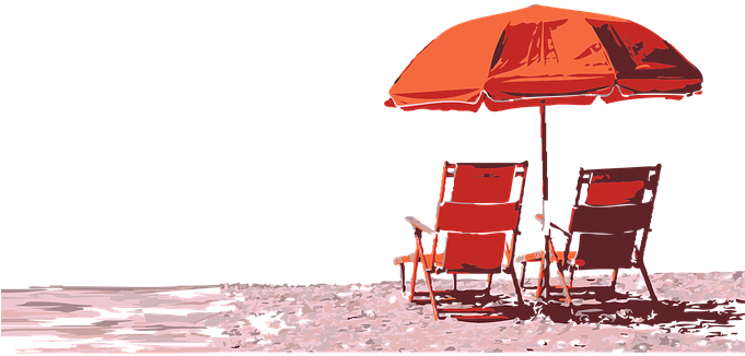 Beach Parasol Holiday Sea Beach Chairs Bea - Buon Ferragosto Frasi (680x340), Png Download