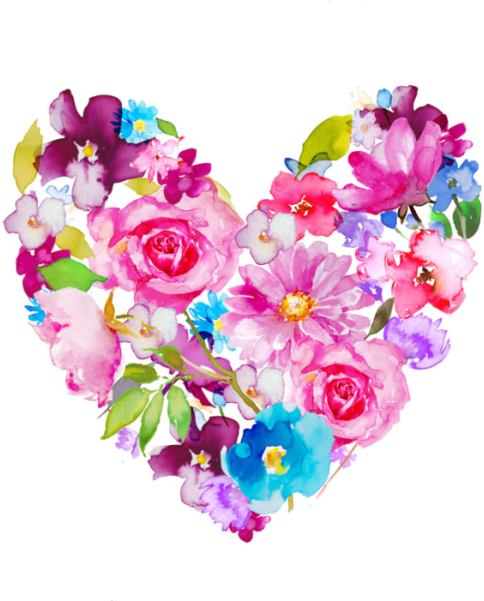 Visit - Bright Colored Flowers Ii Canvas Wall Art (600x600), Png Download