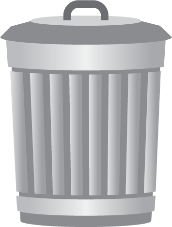 Best Free Trash Can Png Icon - Trash Can Clipart Transparent (355x468), Png Download