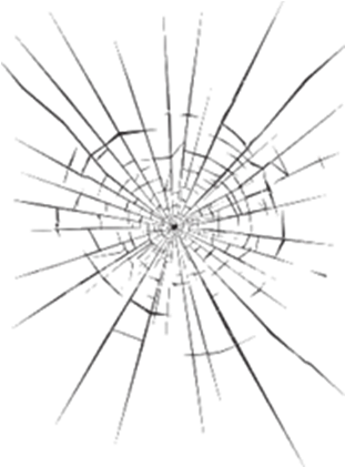 Glass Png Mart - Broken Glass Texture Drawing (420x420), Png Download