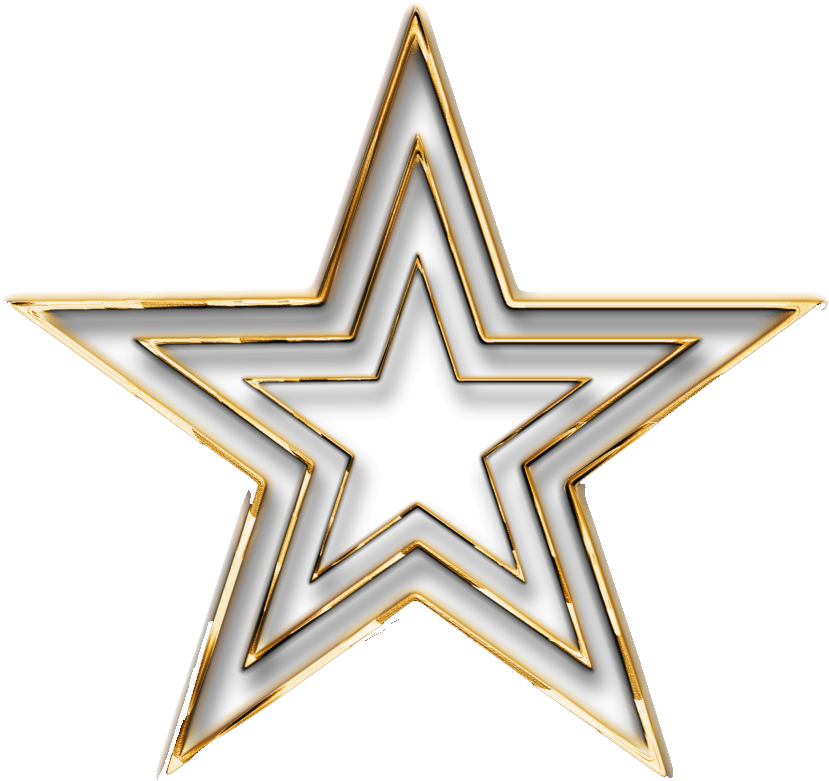 3d Gold Star Transparent Png - Morocco Flag Black And White (921x868), Png Download