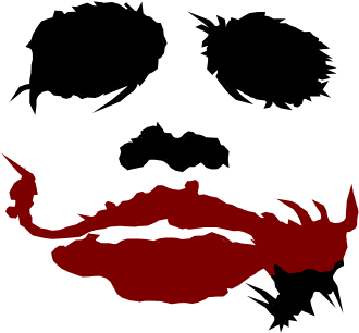 Fancy Background Of The Joker Batman Joker Batman Logo - Heath Ledger Joker White (400x383), Png Download