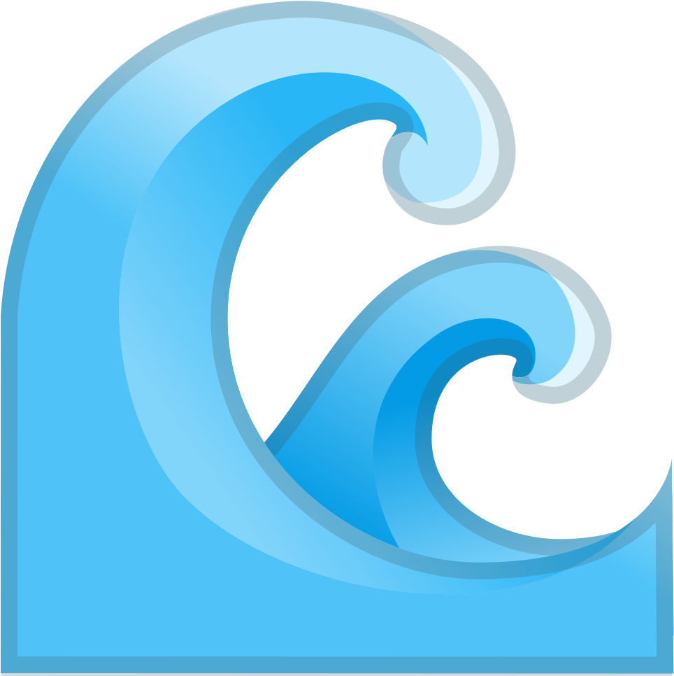 Water Wave Icon - Ola Emoji (1024x1024), Png Download